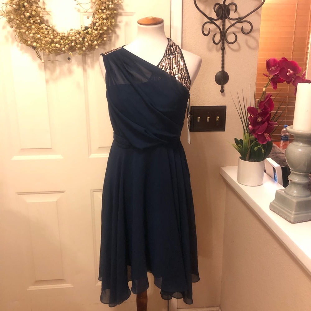 NWT 3.1 Philip Lim 4Target Navy Sequin Midi Dress - Picture 3 of 9
